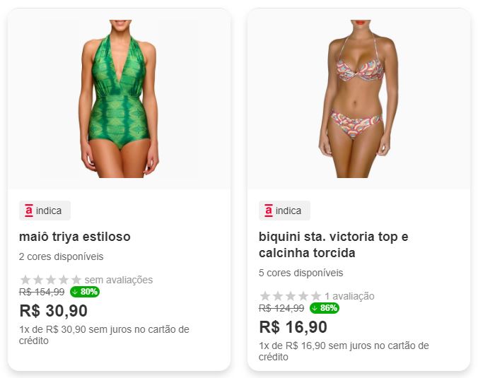 Seleção De Maiôs E Biquinis Com Até 80 Off Oferta Na Mao